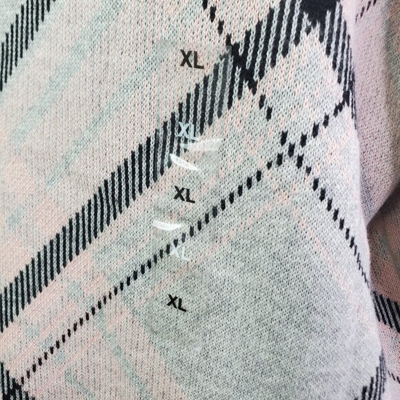 Charter Club Womens Grey Argyle Knit Sweater XL - Picture 4 of 11